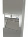Side angle of Frost 400 stainless steel unit showing 6.1-inch depth