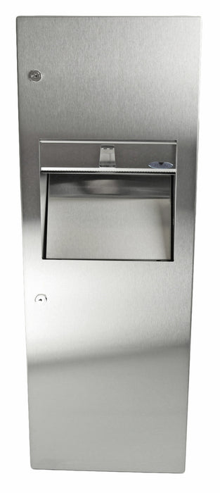 Frost 410 Series Combination Paper Towel Dispenser & Waste Receptacle – Recessed, Semi-Recessed & Surface Mounted Stainless Steel Unit