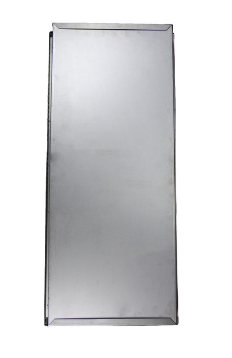 Frost 415-14A Black installed in a recessed wall in a modern restroom