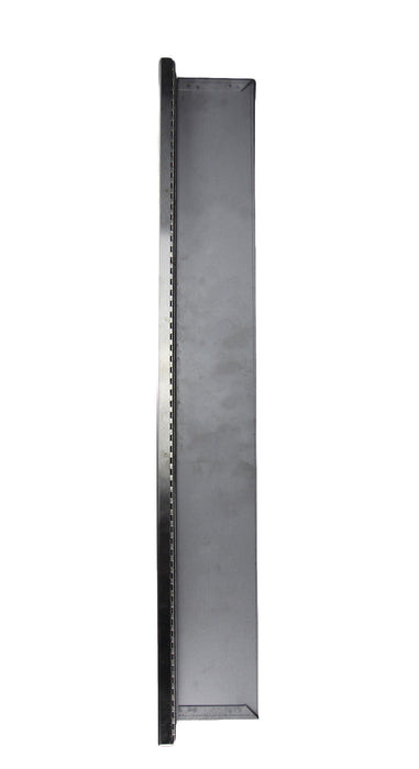 Close-up of Frost 415-14A stainless steel door with #4 brushed finish