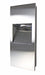 Front view of Frost 415-14A stainless steel towel dispenser and waste receptacle