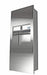 Front view of Frost 415-A stainless steel towel dispenser and waste receptacle