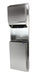 Frost 422-50A stainless steel control roll towel dispenser and 50L waste bin