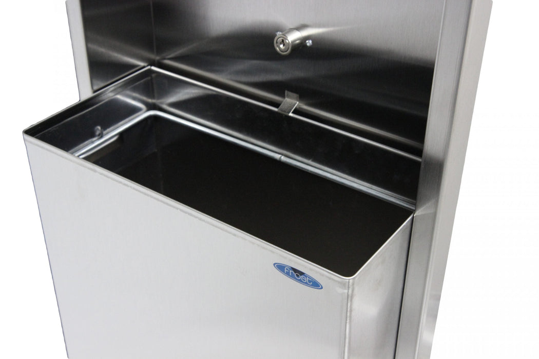 Open view of Frost 422-50A showing jumbo roll towel and waste liner