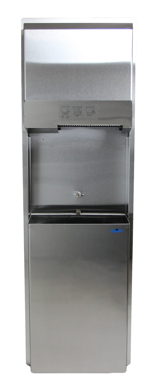 Frost 422-60A stainless steel touch-free towel dispenser and 50L waste bin