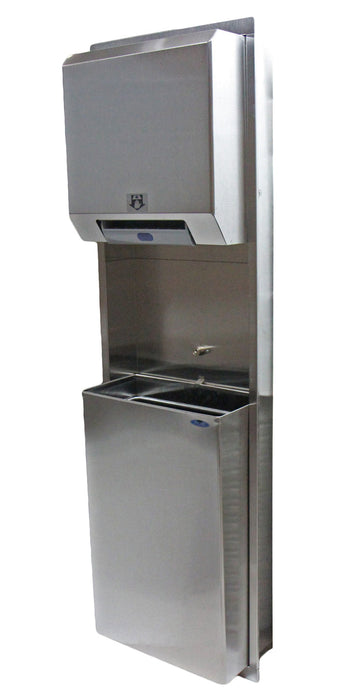 Frost 422-70A stainless steel hands-free towel dispenser and 50L waste bin