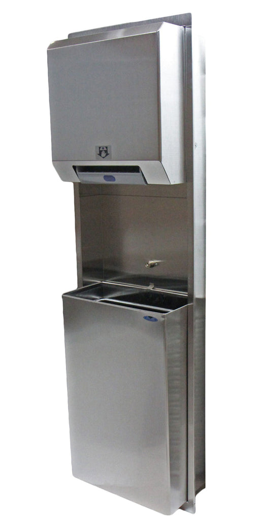 Frost 422-70A stainless steel hands-free towel dispenser and 50L waste bin