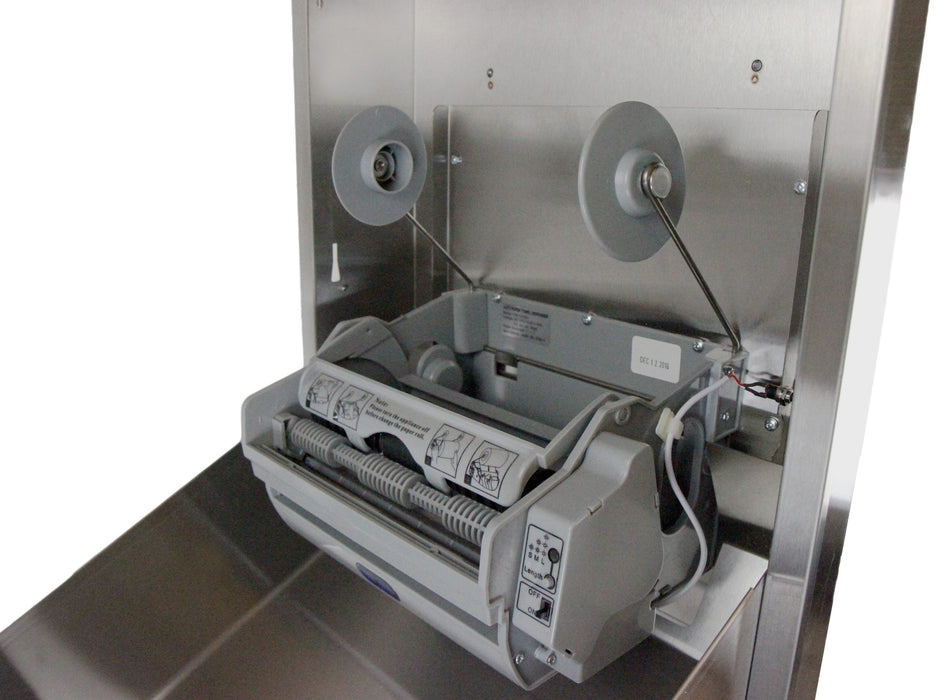 Close-up of Frost 422-70C #4 brushed stainless steel front