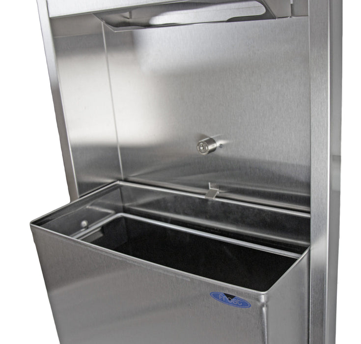 Frost 422 Series Stainless Steel Combination Paper Towel Dispenser & Waste Receptacle – Recessed & Surface Mounted Commercial Unit