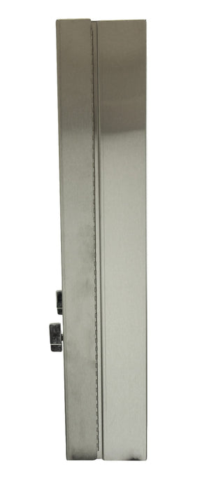 Frost 608-3 surface-mounted stainless steel napkin/tampon vendor, brushed finish, free or coin-operated, ADA-compliant