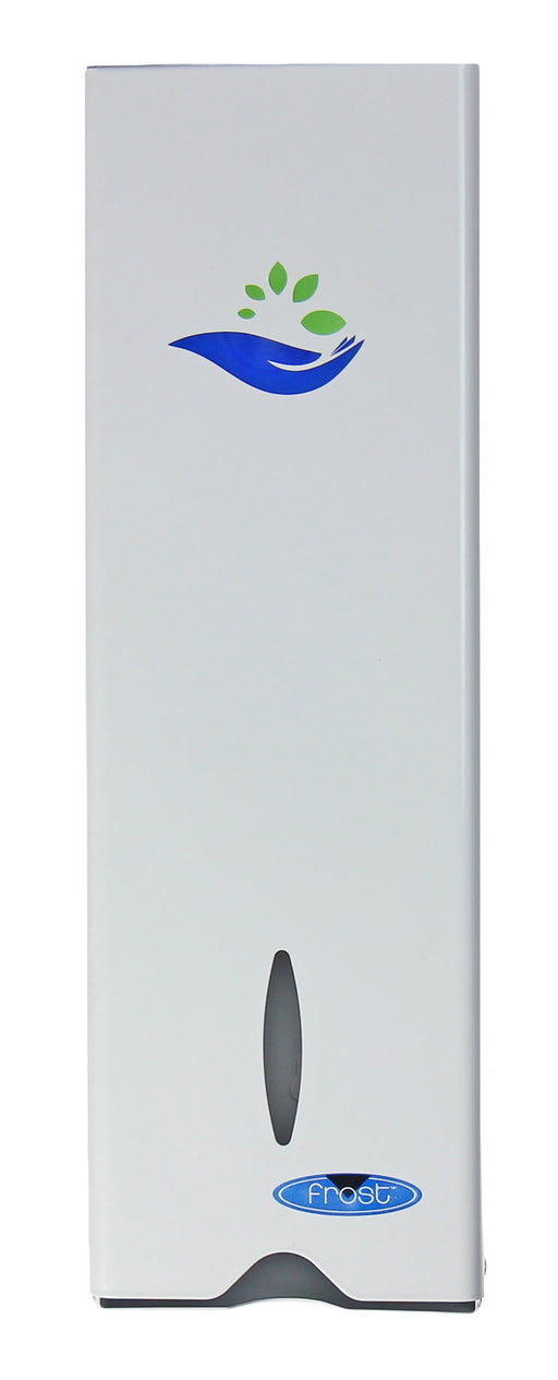 Frost 614 compact stainless steel surface-mounted free napkin dispenser for commercial restrooms, ADA-compliant