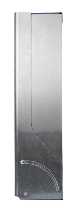 Frost 614-S slim stainless steel surface-mounted free napkin dispenser for commercial restrooms, ADA-compliant