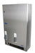 Frost 618-3-Free stainless steel push-button free napkin/tampon dispenser for commercial restrooms, ADA-compliant