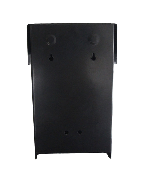 Frost 620-BLK matte black stainless steel surface-mounted napkin disposal unit for commercial restrooms, hygienic