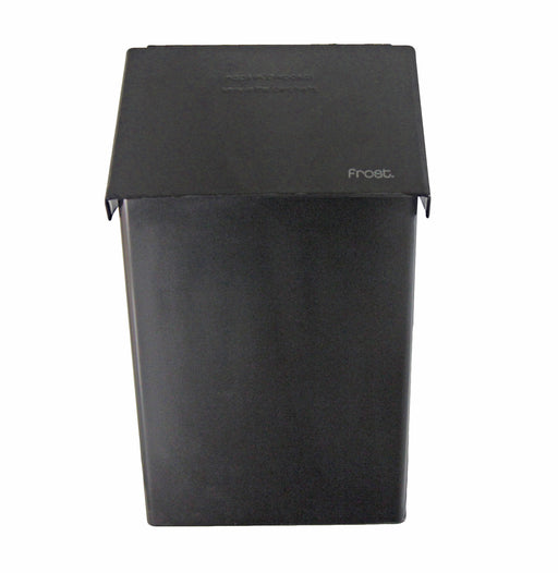 Frost 620-BLK matte black stainless steel surface-mounted napkin disposal unit for commercial restrooms, hygienic