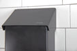 Frost 620-BLK matte black stainless steel surface-mounted napkin disposal unit for commercial restrooms, hygienic