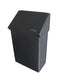 Frost 620-BLK matte black stainless steel surface-mounted napkin disposal unit for commercial restrooms, hygienic