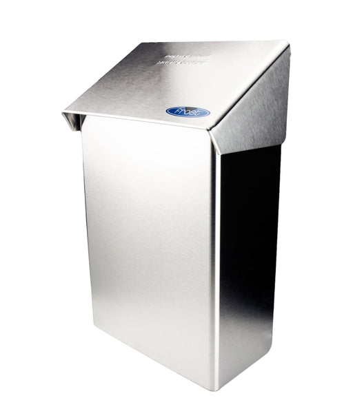 Frost 622 stainless steel surface-mounted feminine product disposal unit for commercial restrooms, hygienic