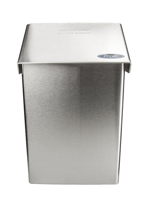 Frost 622 stainless steel surface-mounted feminine product disposal unit for commercial restrooms, hygienic