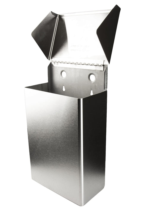 Frost 622 stainless steel surface-mounted feminine product disposal unit for commercial restrooms, hygienic