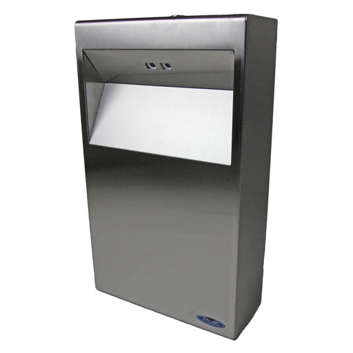 Frost 625 stainless steel hands-free feminine product disposal unit for commercial restrooms, touchless