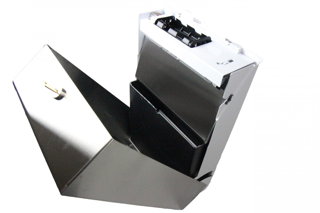 Frost 625 stainless steel hands-free feminine product disposal unit for commercial restrooms, touchless