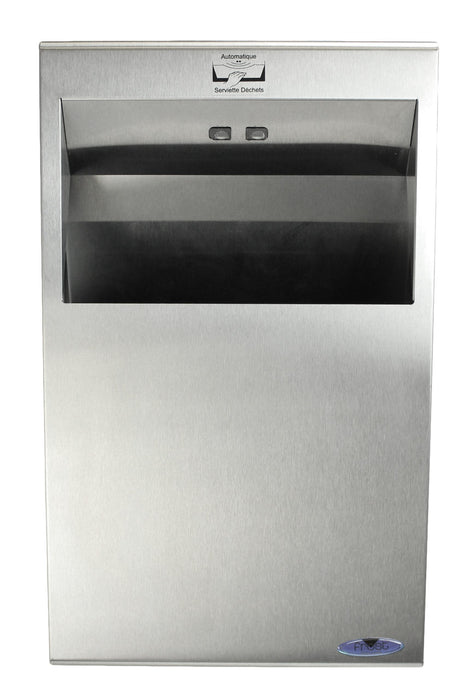 Frost 625 stainless steel hands-free feminine product disposal unit for commercial restrooms, touchless