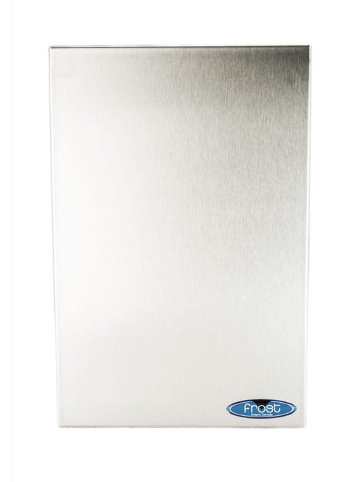 Frost 633 stainless steel recessed feminine product disposal unit for commercial restrooms, seamless design