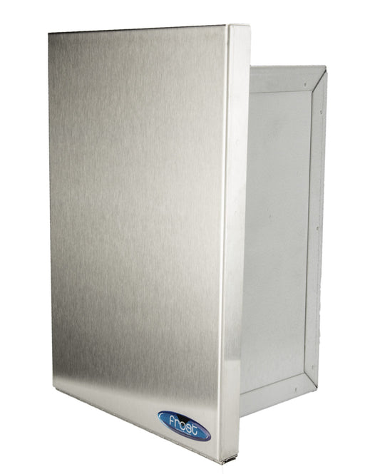 Frost 633 stainless steel recessed feminine product disposal unit for commercial restrooms, seamless design