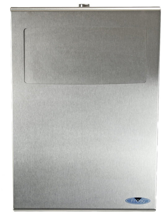Frost 641 stainless steel surface-mounted feminine product disposal unit for commercial restrooms, hygienic