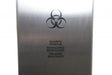 Side view of Frost 878 sharps disposal with stainless steel finish