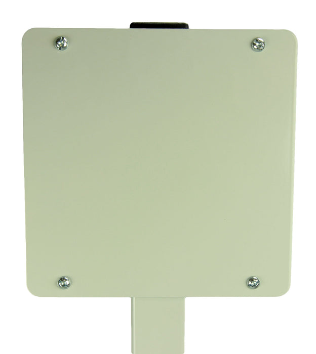 Close-up of Frost 909-100 welded steel construction and mounting plates