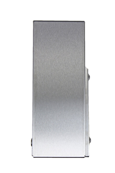 Side profile of Frost 909 heavy duty wall mounted ash receptacle with offset bracket
