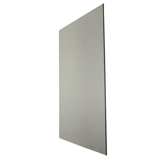 Frost 942-SS frameless stainless face mirror front view with polished reflective surface