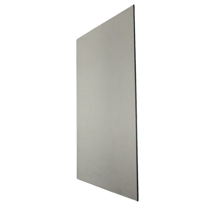 Frost 942-SS frameless stainless face mirror front view with polished reflective surface