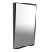 Installed Frost 945-24x36-FT-BLK Canadian made barrier free mirror in commercial bathroom setting