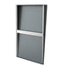 Side profile of Frost 945-24x36-FT-BLK accessible wall mirror showing fixed tilt angle
