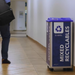 Mosaic 121 L recyclables bin in office hallway setting
