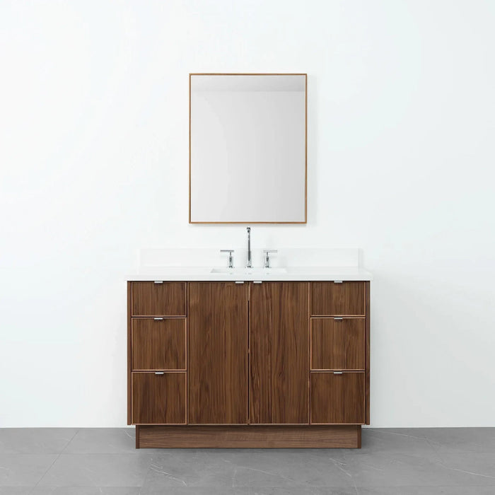 Teodor Malibu 48" American Black Walnut Bathroom Vanity with 6 Drawers & 2 Doors – Handmade in Canada