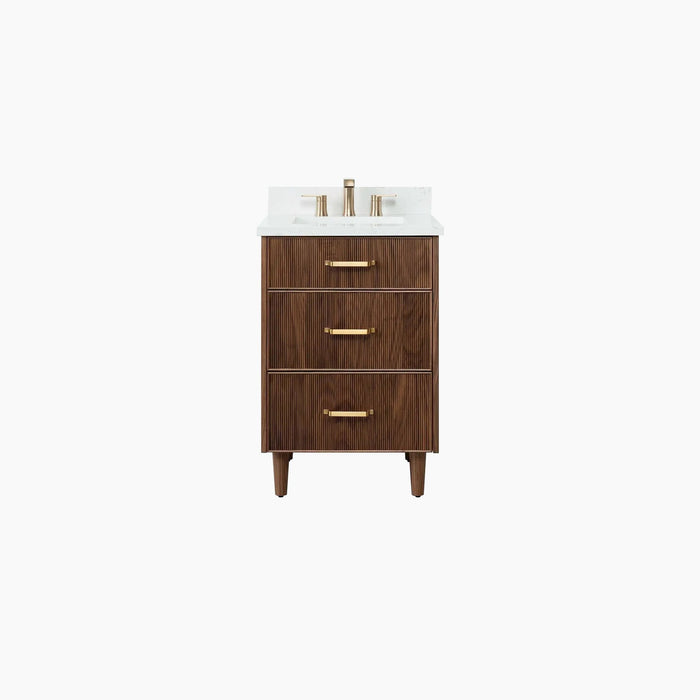 Malibu 24" Bathroom Vanity – American Black Walnut Finish – Main Image