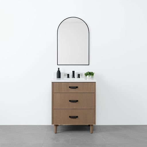 Malibu 30 Almond Coast   Front - High-End Bathroom Vanity - Facility Supply Pro Canada