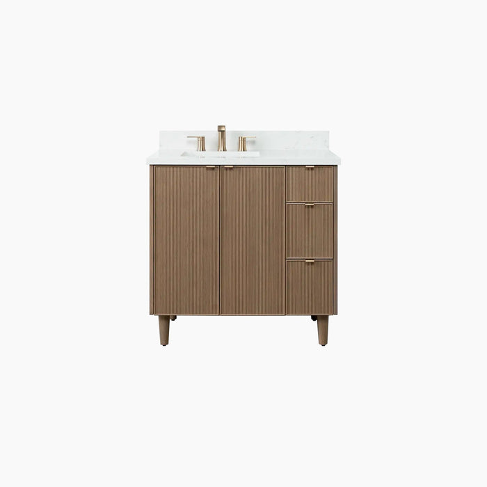 MALIBU 36  ALMOND COAST BATHROOM VANITY  LEFT SINK?v=1750800070 - Premium Bathroom Vanity for Canadian Homes and Businesses - Facility Supply Pro