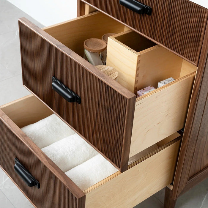 Malibu 24" Vanity – American Black Walnut – Drawer Close-Up (MALIBU_4.jpg)