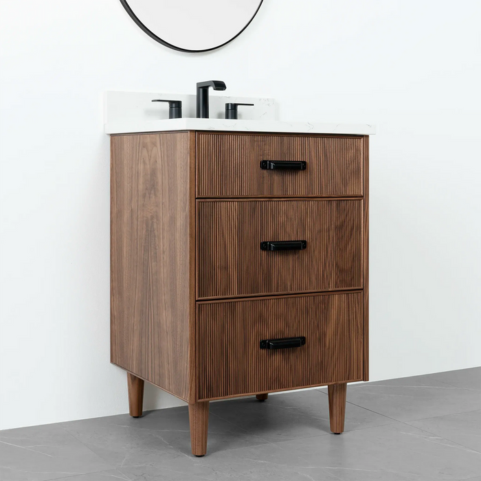 Malibu 24" Vanity – American Black Walnut – Drawer Open (MALIBU_4.png)