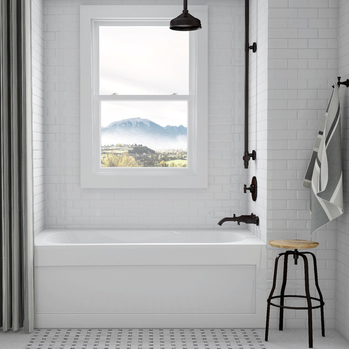 Acritec Robson 6032 Alcove Acrylic Bathtub – 59⅞” x 32” x 20” – White