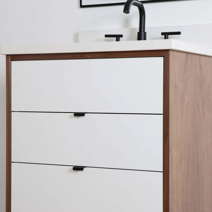 Sidney 24" Vanity – Gloss White – Left Side View (SI0238)