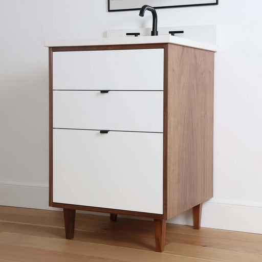 Sidney 24" Vanity – Gloss White – Drawer Detail (SI1DC0)