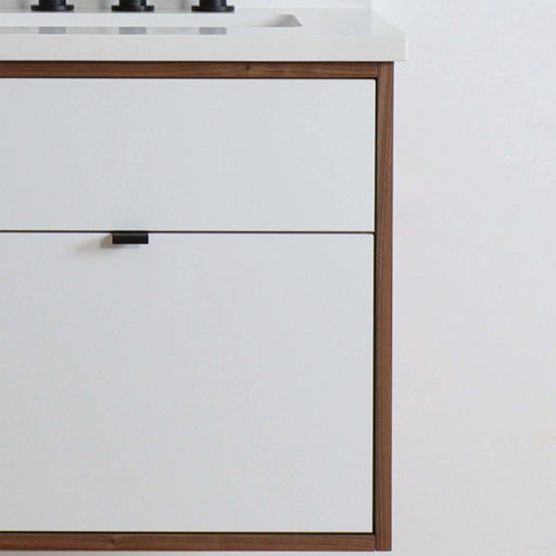 Sidney Vanity – Gloss White – Drawer Slide Close-Up (SI44DE)