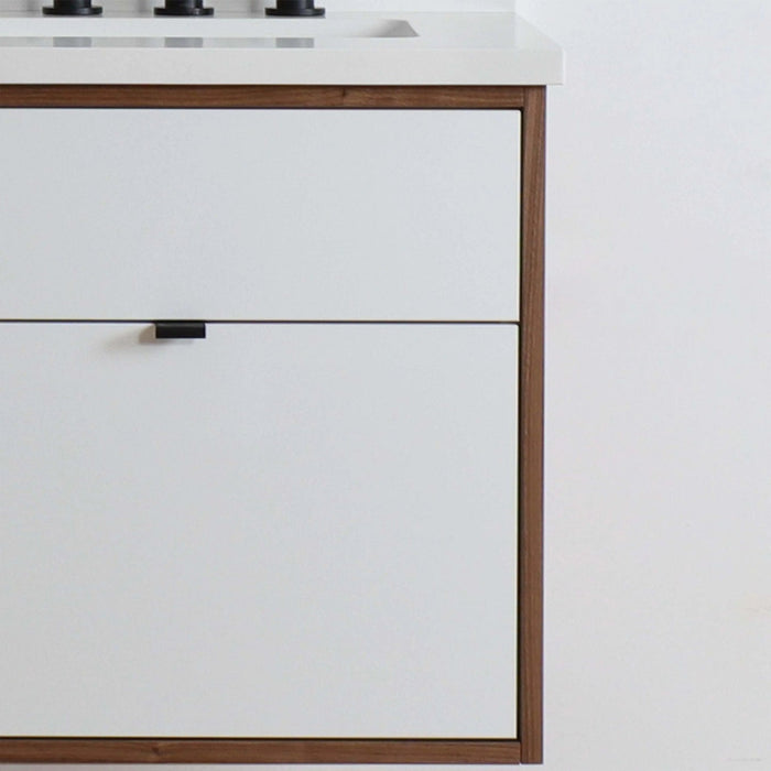 Sidney Vanity – Gloss White – Drawer Slide Close-Up (SI44DE)