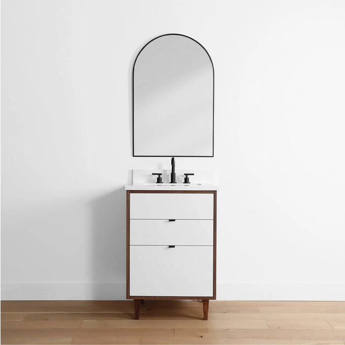 Sidney 24" Vanity – Gloss White – Front Angle (SI4A24)